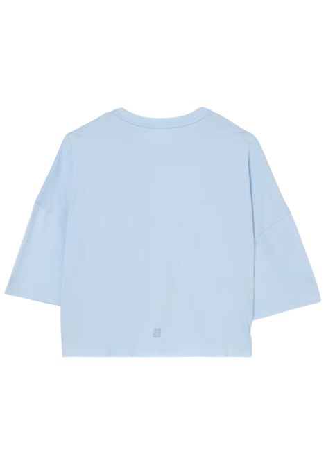 Girls' light blue cotton T-shirt GIVENCHY | H30798/MAAZZURRO
