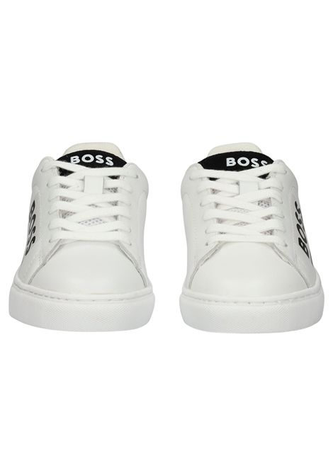 White leather sneakers for children Hugo Boss | J51310/MABIANCO