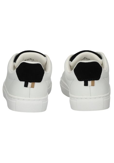 White leather sneakers for children Hugo Boss | J51310/MABIANCO