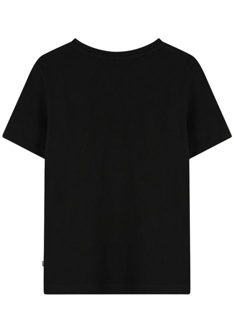 T-shirt bambino nera in cotone Hugo Boss | J52035/MANERO