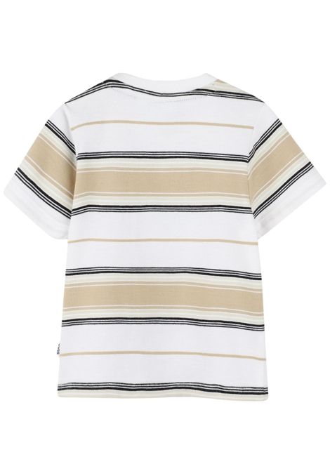 T-shirt neonato bianco/sabbia in cotone Hugo Boss | J52116/MABIANCO/SABBIA
