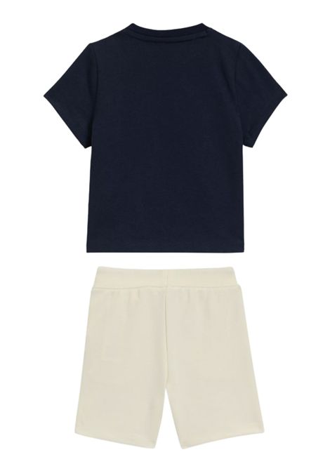 Completo neonato bianco/sabbia in cotone Hugo Boss | J52125/MABLU/SABBIA