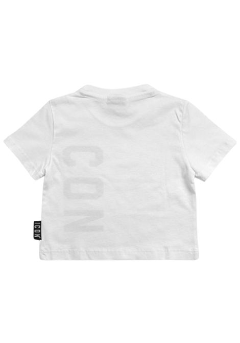 White cotton T-shirt for girls ICON | IGKS00148/MOBIANCO