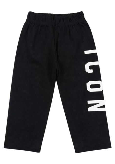 Black cotton trousers for girls ICON | IGSH00149/MONERO