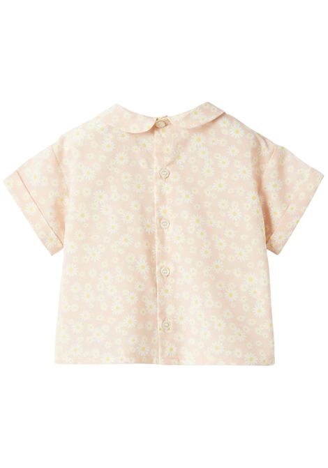 Blusa neonata rosa in cotone IL GUFO | CC100CA138/MAROSA