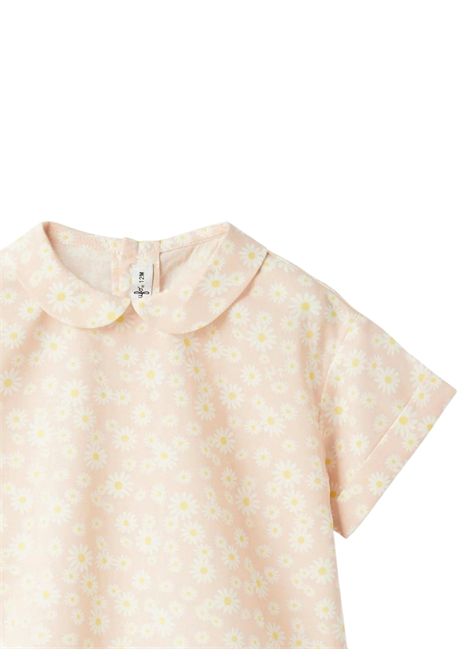 Blusa neonata rosa in cotone IL GUFO | CC100CA138/MAROSA