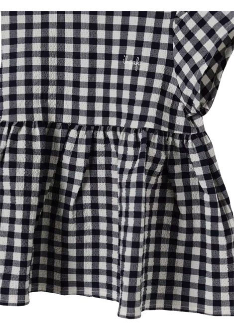 Blusa neonata in cotone IL GUFO | CC105C3161/MABIANCO/BLU