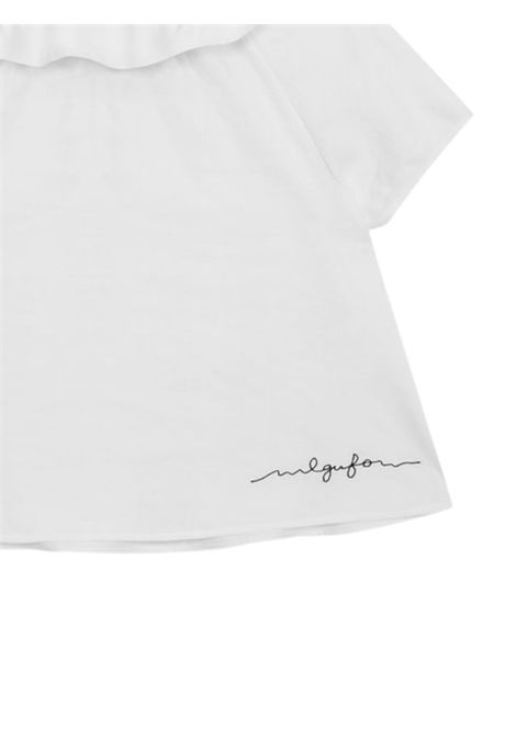 Blusa bambina bianca in viscosa IL GUFO | CC107R/MABIANCO
