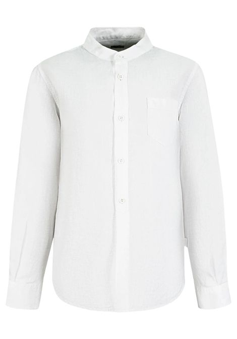 Camicia bambino bianca in lino IL GUFO | CL016L6006/CEBIANCO