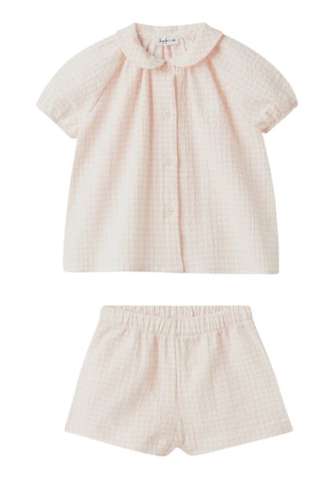 Completo neonata rosa in cotone IL GUFO | DP529C3160/MAROSA