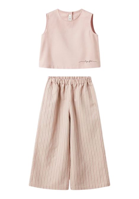 Completo bambina rosa in viscosa IL GUFO | DP530R1000/MAROSA