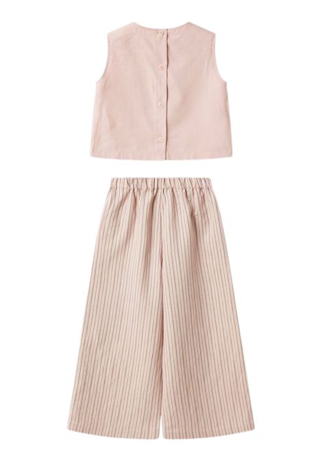 Completo bambina rosa in viscosa IL GUFO | DP530R1000/MAROSA