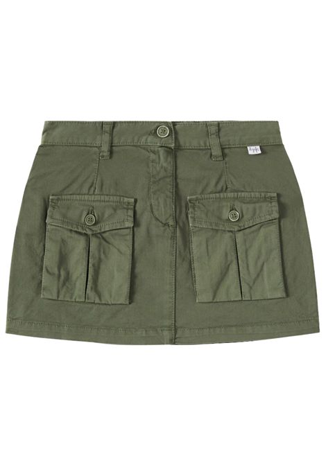 Gonna bambina verde in cotone IL GUFO | GN231C6074/MAVERDE