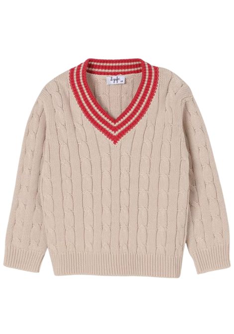 Maglione bambina beige in cotone IL GUFO | MA480EM109/MABEIGE