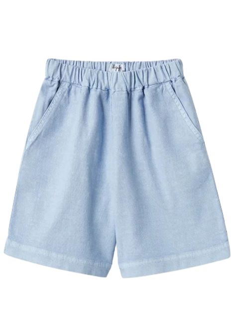 Bermuda bambino in cotone e lino IL GUFO | P25PB192C6032/MAAZZURRO