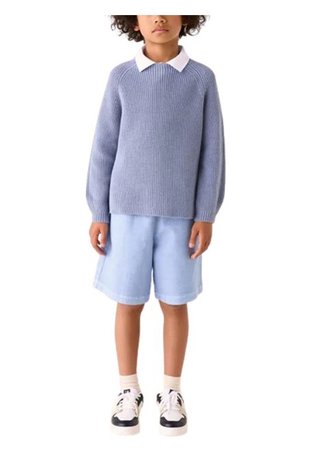 Bermuda bambino in cotone e lino IL GUFO | P25PB192C6032/MAAZZURRO