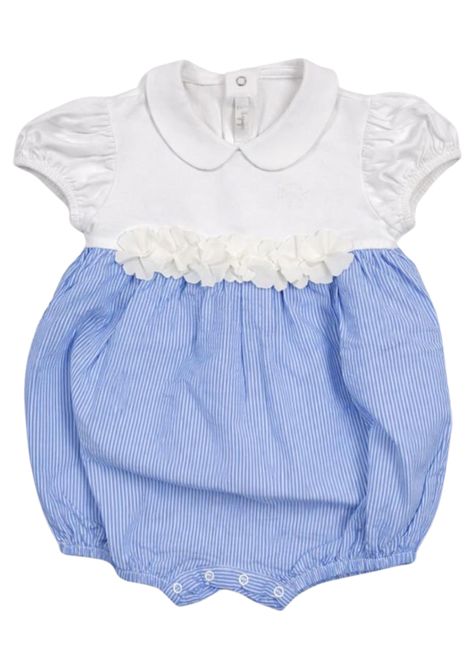 Pagliaccetto neonata in cotone IL GUFO | TO270C1080/MABIANCO/AZZURRO