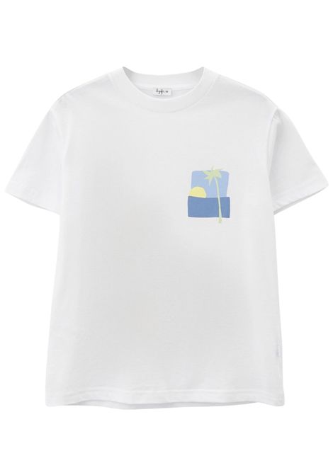T-shirt bambino bianca in cotone IL GUFO | TS468MF001/MABIANCO