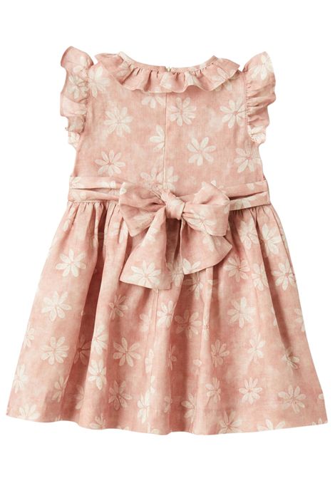 Pink linen baby dress IL GUFO | VM677L/MAROSA