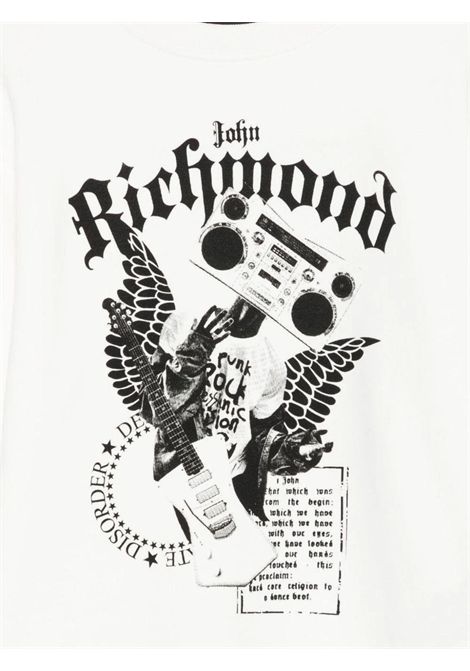 Felpa bambino bianca in cotone JOHN RICHMOND | RBP25054FE/MABIANCO