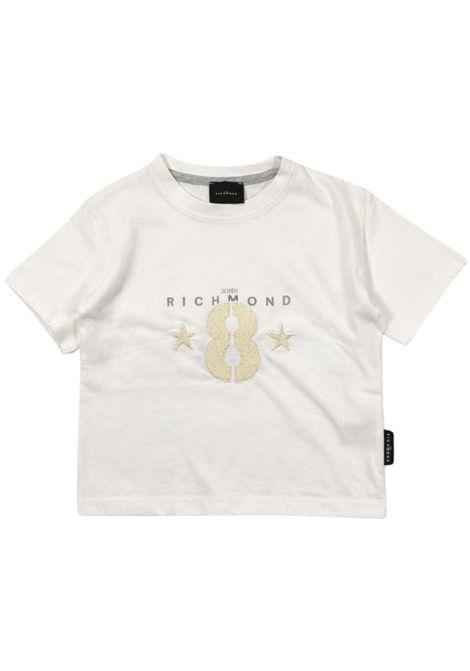 White cotton T-shirt for children JOHN RICHMOND | RBP25076TS/MABIANCO