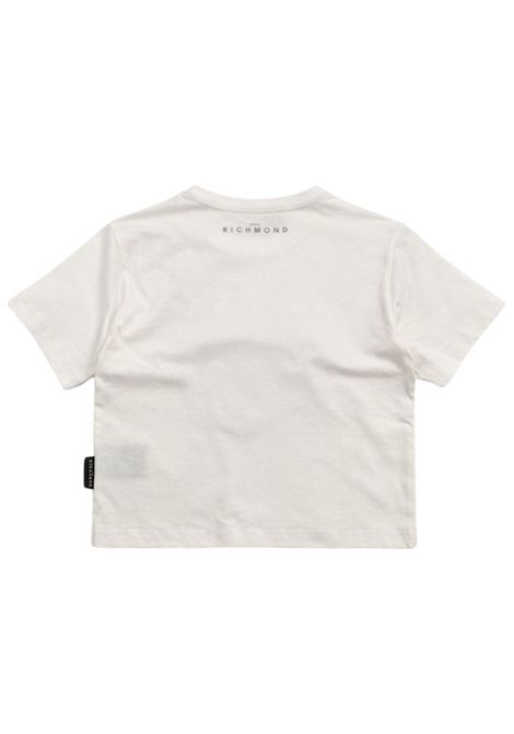White cotton T-shirt for children JOHN RICHMOND | RBP25076TS/MABIANCO