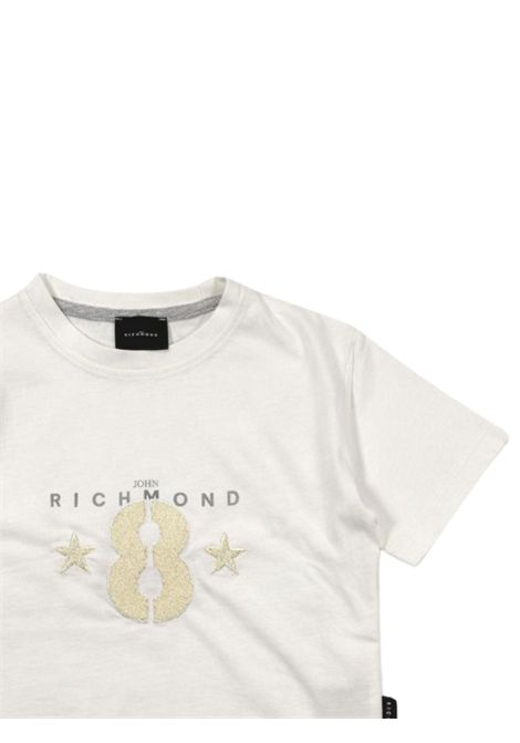 White cotton T-shirt for children JOHN RICHMOND | RBP25076TS/MABIANCO
