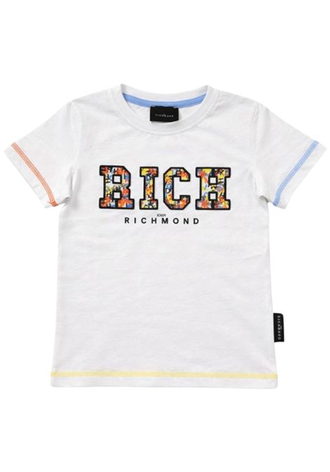 White cotton T-shirt for children JOHN RICHMOND | RBP25157TS/MABIANCO