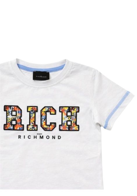 White cotton T-shirt for children JOHN RICHMOND | RBP25157TS/MABIANCO