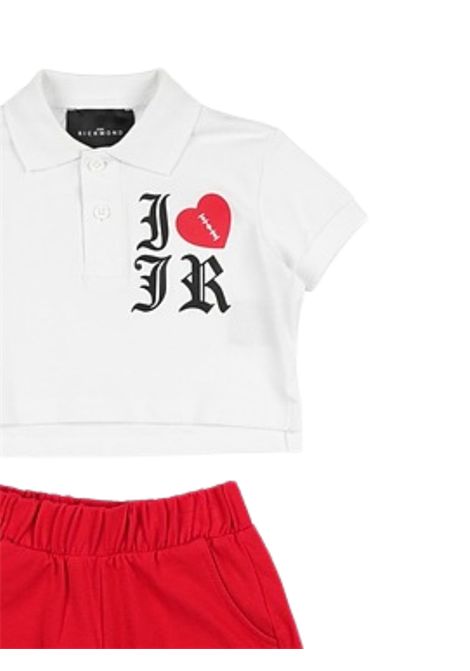 Completo bambina bianco/rosso in cotone JOHN RICHMOND | RGP25078CJ/ANBIANCO/ROSSO