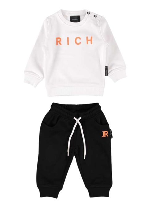 Completo neonato in cotone JOHN RICHMOND | RIP25013CF/MABIANCO/NERO