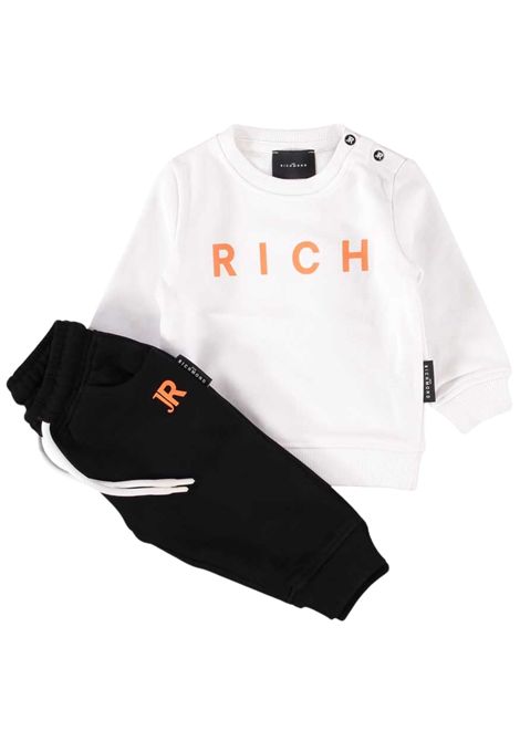 Completo neonato in cotone JOHN RICHMOND | RIP25013CF/MABIANCO/NERO