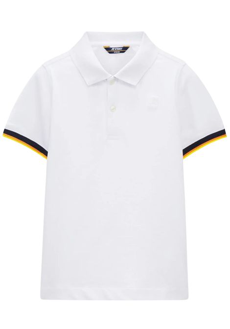 Polo bambino bianca in cotone K-way | K1125BW/MOBIANCO