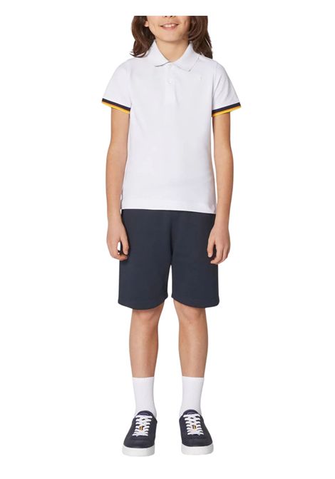 White cotton polo shirt for children K-way | K1125BW/MOBIANCO