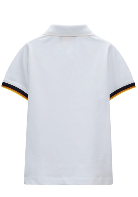 White cotton polo shirt for children K-way | K1125BW/MOBIANCO