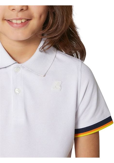 White cotton polo shirt for children K-way | K1125BW/MOBIANCO