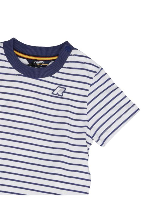 Completo neonato in cotone K-way | K2137TW/MABIANCO/BLU
