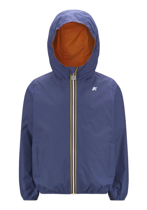 Reversible blue/orange jacket for children K-way | K3121QW/SUAZZURRO/ARANCIO