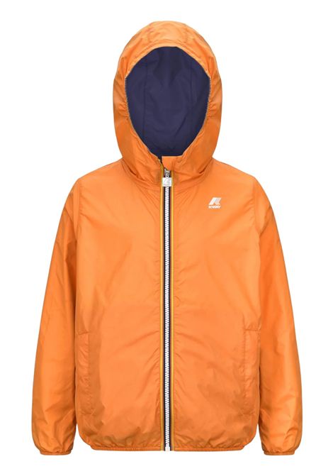 Reversible blue/orange jacket for children K-way | K3121QW/SUAZZURRO/ARANCIO