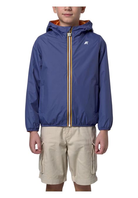 Reversible blue/orange jacket for children K-way | K3121QW/SUAZZURRO/ARANCIO