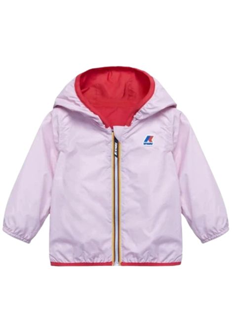 Reversible pink/fuchsia baby jacket K-way | K31231W/SUROSA/FUCSIA