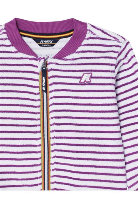 White/purple cotton baby girl set K-way | K4124WW/MABIANCO/VIOLA