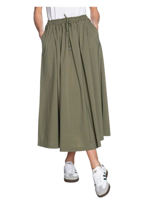 Gonna bambina verde in cotone K-way | K4147DW/MOVERDE