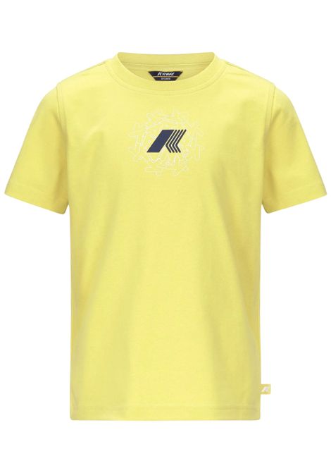 Yellow cotton T-shirt for children K-way | K5136XW/MAGIALLO ACIDO
