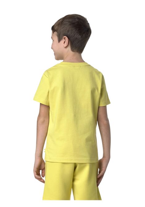 T-shirt bambino gialla in cotone K-way | K5136XW/MAGIALLO ACIDO