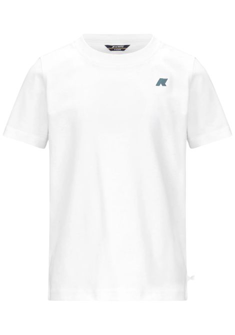 T-shirt bambino bianca in cotone K-way | K5136ZW/DEBBIANCO