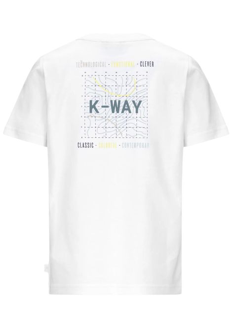 T-shirt bambino bianca in cotone K-way | K5136ZW/DEBBIANCO
