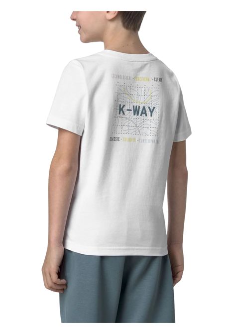 T-shirt bambino bianca in cotone K-way | K5136ZW/DEBBIANCO