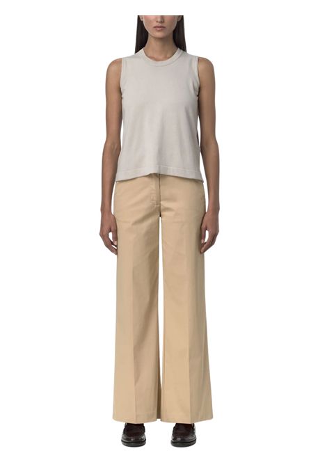 Pantalone bambina beige in cotone K-way | K61367W/MOBEIGE