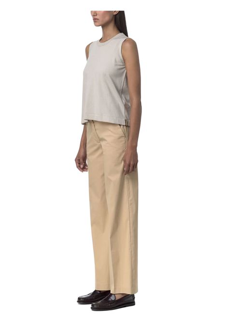 Pantalone bambina beige in cotone K-way | K61367W/MOBEIGE